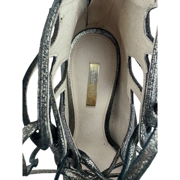 Louise et Cie Kacy Gladiator Heels Womens Size 8M Metallic Edgy Whimsigoth Fairy - Picture 11 of 12